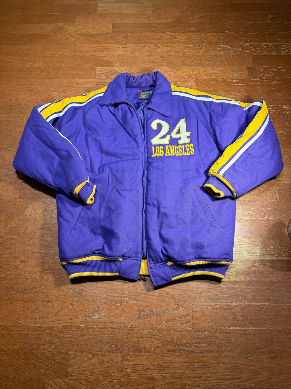 Vintage Y2K Kobe Bryant Los Angeles Lakers Heavy Bomber Jacket